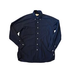 J.Crew Blue Soft Long Sleeved Classic Button-Up Shirt Size M Preppycore Workwear
